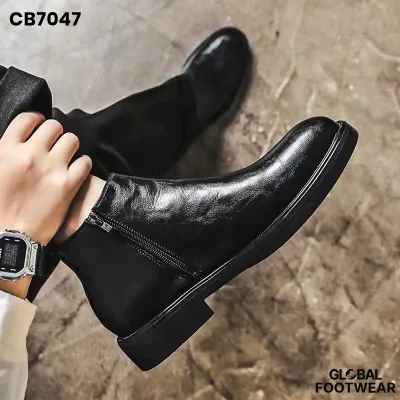 Genuine Leather Side Zipper British-style Chelsea Boots